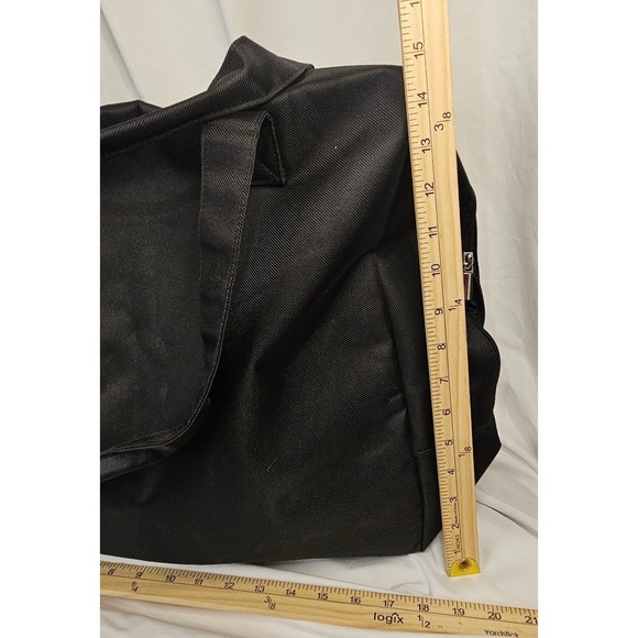 Yves Saint Laurent Beaute Black Canvas Tote Bag YSL Logo Travel Duffle Bag Large - Picture 5 of 6